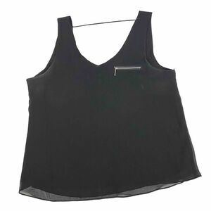 E Hanger M Sleeveless Black Sheer Top size Large